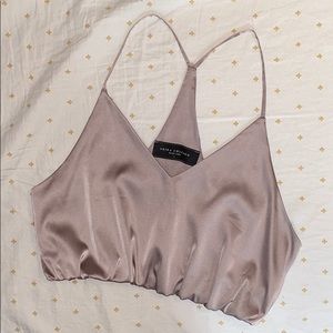 Satin Crop Top